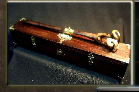 Wand featuring a large opalite sphere.